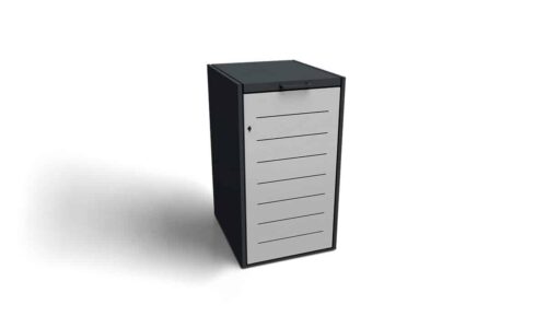 Boks śmietnikowy, zabudowa kosza, front Kwadraty, moduły 1 120l 240l