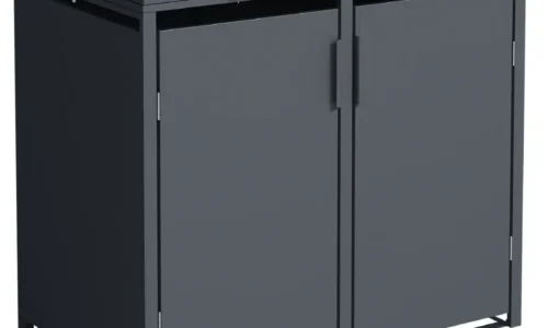 Estetyczna osłona dwóch koszy 120l.